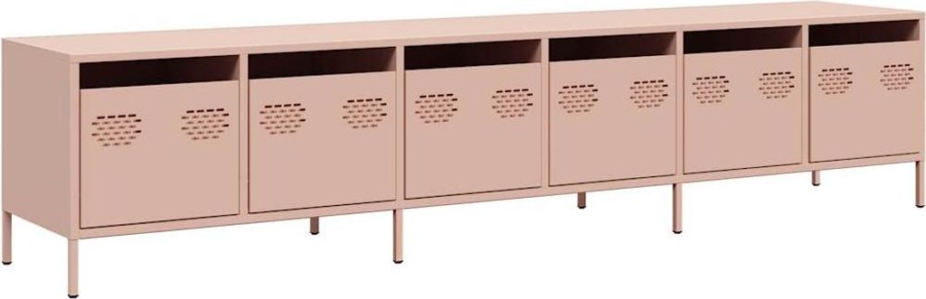 vidaXL TV-Schrank Rosa 202x39x43,5 cm Kaltgewalzter Stahl