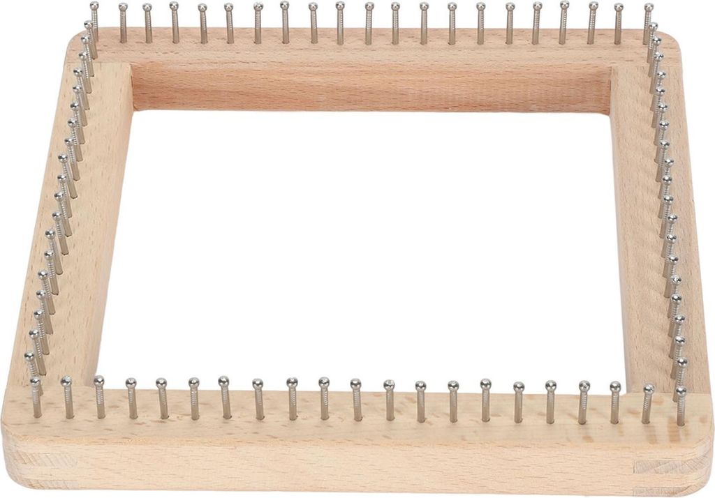 Holzstrick -Webstuhl professionelle DIY Handgefertigte Brett zum Weben von Hutschalschal -Kindern Erwachsene 20x20 cm / 7,9x7,9in
