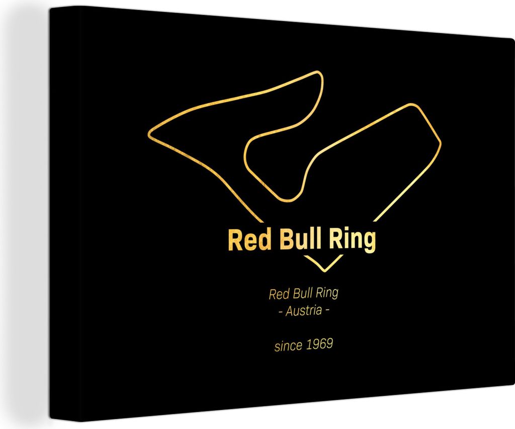 OneMillionCanvasses - Leinwandbilder - 150x100 cm, Red Bull Ring - Formel 1 - Rennstrecke, Wandbilder Kunstdruck Wanddekoration - Foto auf Leinwa...