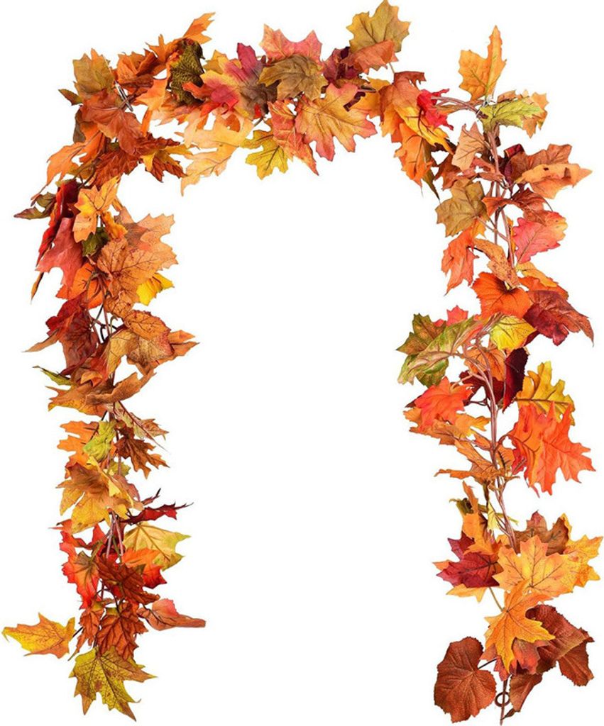 Girlande Ahornblätter, Herbstblätter Herbstgirlande für Drinnen und Draußen, Hochzeit, Erntedankfest, Abendessen, Party, Kamin, Weihnachtsdekor...