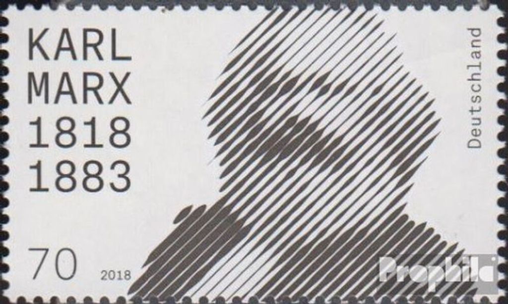 Briefmarken BRD (BR.Deutschland) 2018 Mi 3384 (kompl.Ausg.) postfrisch Karl Marx