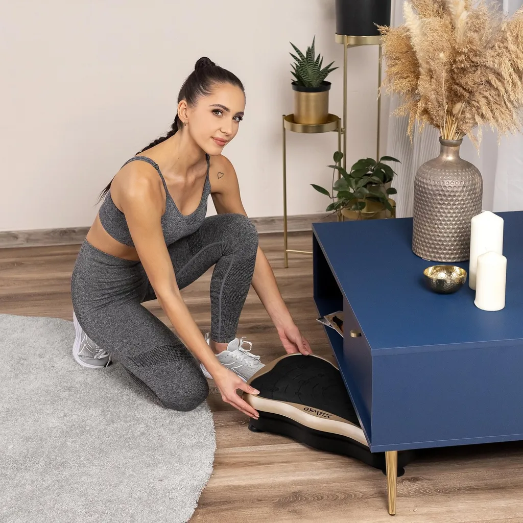 Gymtek® Plaque Vibrante Vibrotrainer 180kg - 5 Programmes et Bluetooth - 7