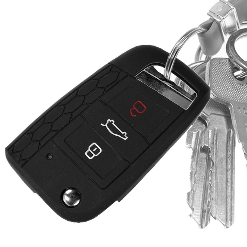 OATSBASF Autoschlüssel Hülle VW, VW Golf 7 Schlüsselhülle, Schlüsselbox  Cover für VW Polo, Skoda, Tiguan, MK7 3-Tasten: : Auto & Motorrad