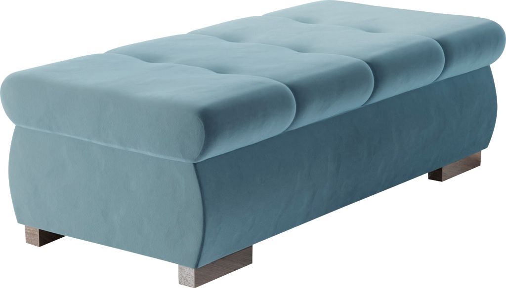 MIRJAN24 Polsterhocker Orkan Groß, Moderne Sitzhocker vom Hersteller, Holzkonstruktion, 120x60x39 cm (Farbe: Magic Velvet 2260)