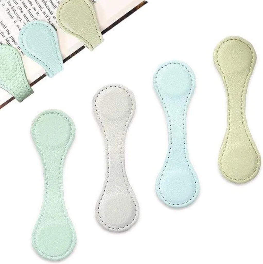 Set de marque-page magnétique robuste en cuir synthétique pour livres
