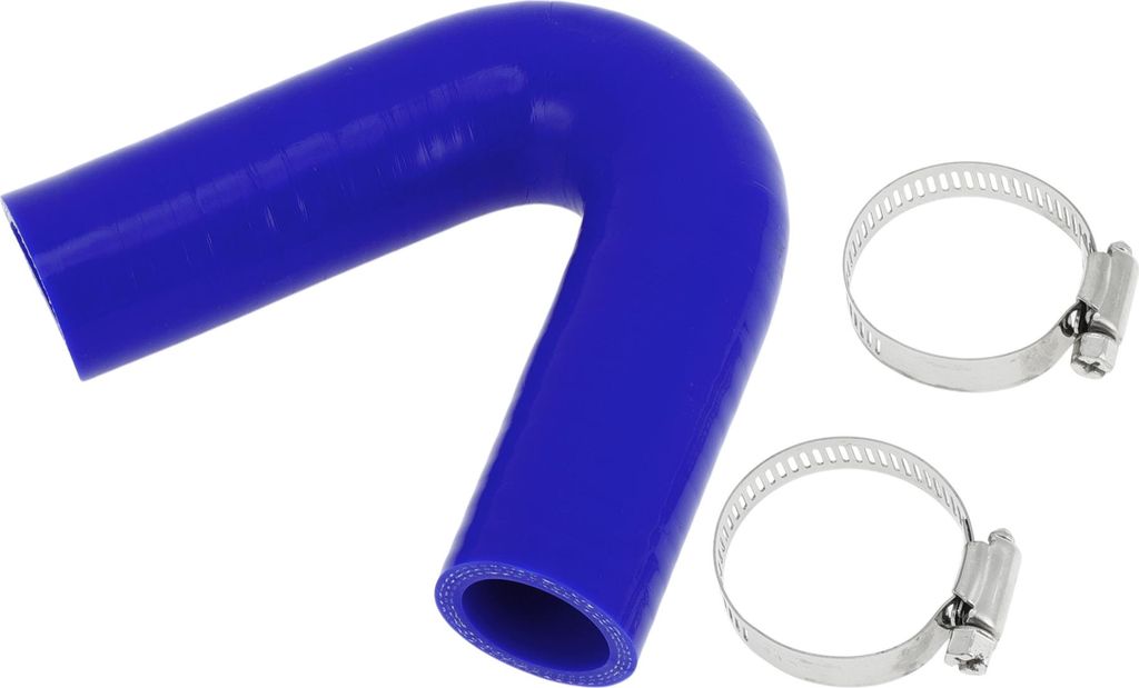 1 Satz 30mm/1,18" ID 102mm/4,02" Länge 135° Blau Autosilikonschlauch mit Schellen Kühlmittelschlauch Universal