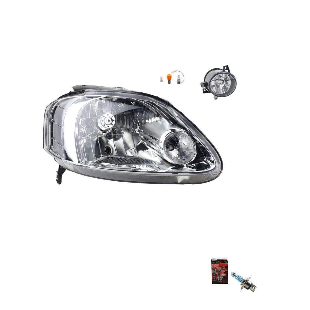 Johns, Scheinwerfer + Osram Night Breaker Laser passend für VW Fox 5Z1 01/07-08/09 H4 R 5Z1941006C 6Q0941700 5P0941704 5W0941700 5W0941700A 5Z0941700