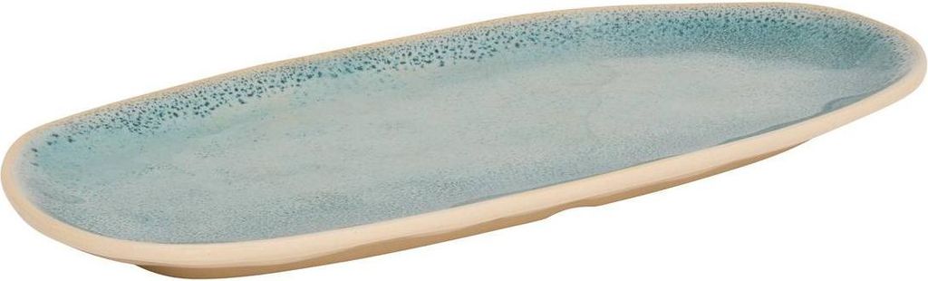 Platte pia oval 15,6x31cm blau - Atmosphera créateur d'intérieur