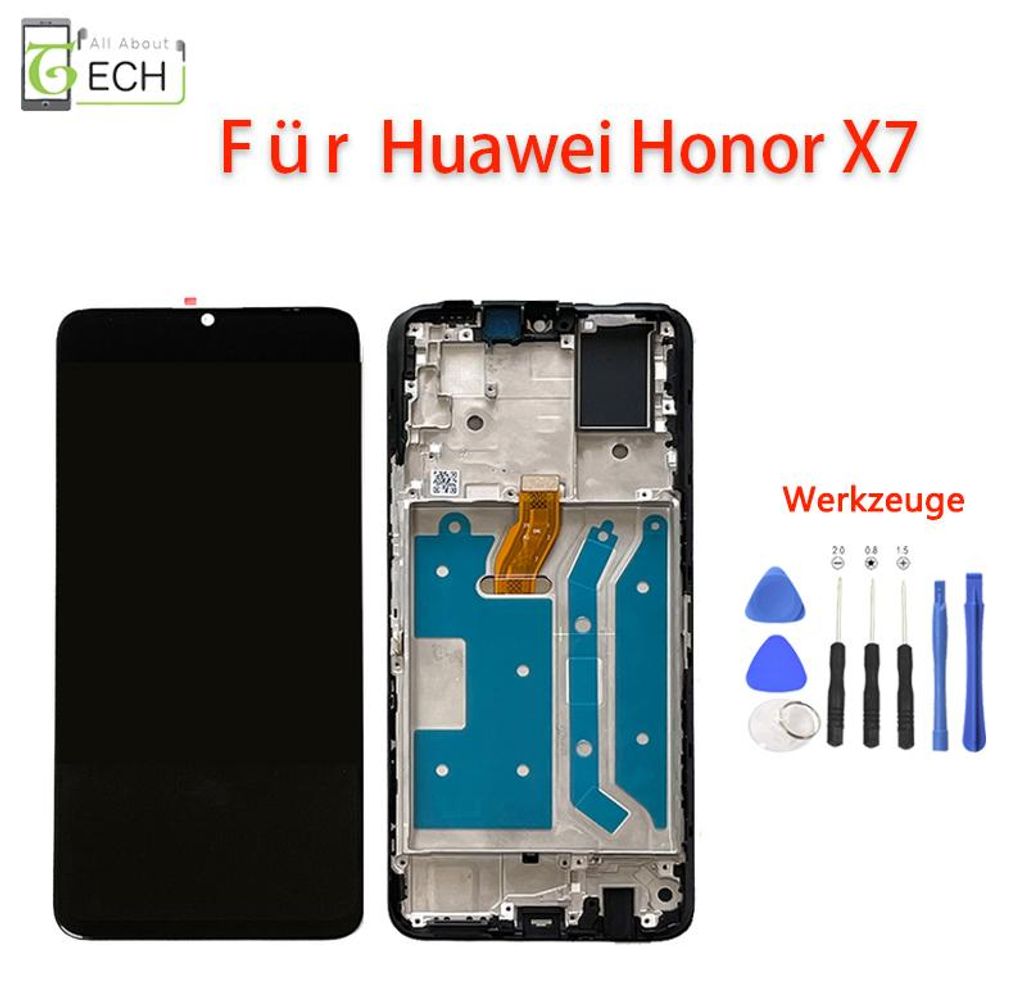 Für Honor X7 CMA-LX1 LCD Display mit Rahmen Touchscreen Bildschirm Ersatzteil