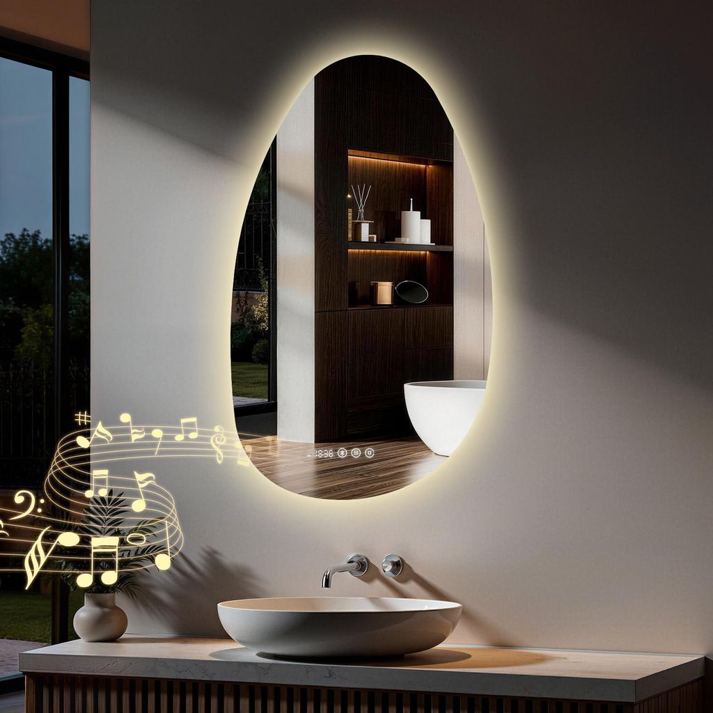 S'AFIELINA 85 x 50 cm specchio da bagno con illuminazione Immagine del prodotto 