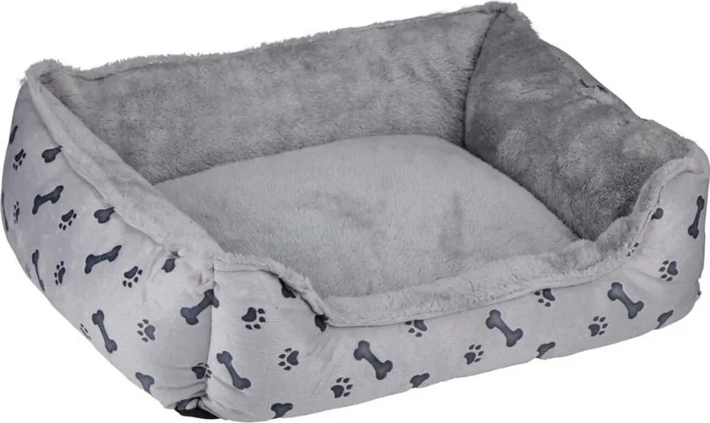 Maxxpro Lit pour Chien et Chat en Polyester Gris avec Imprimé Stylé