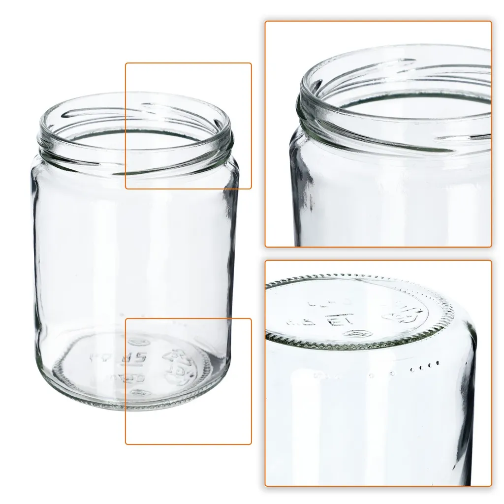 Barattoli In Vetro Esagonali Da 226,8g - Confezione Da 24 Con Coperchi Argento, Perfetti Per Marmellate, Miele, Spezie E Idee Regalo Fai Da Te