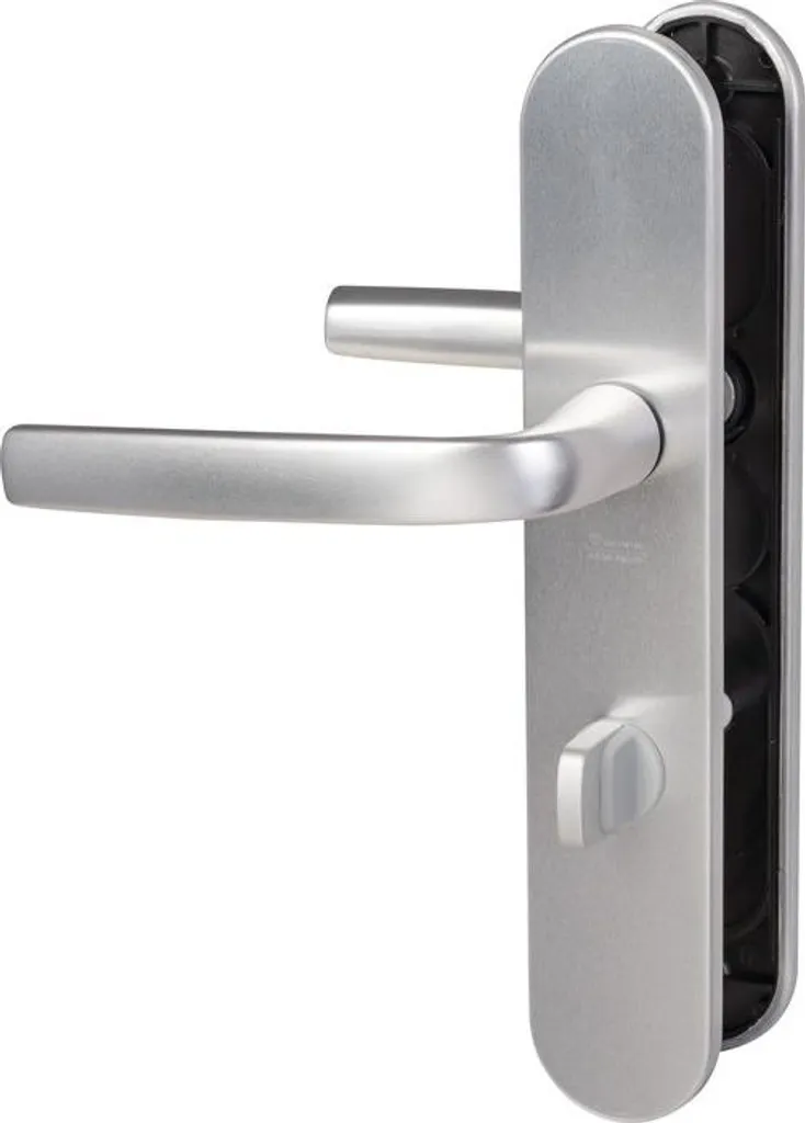 Poignée de porte avec condamnation Vachette Logio Argent Entraxe 195