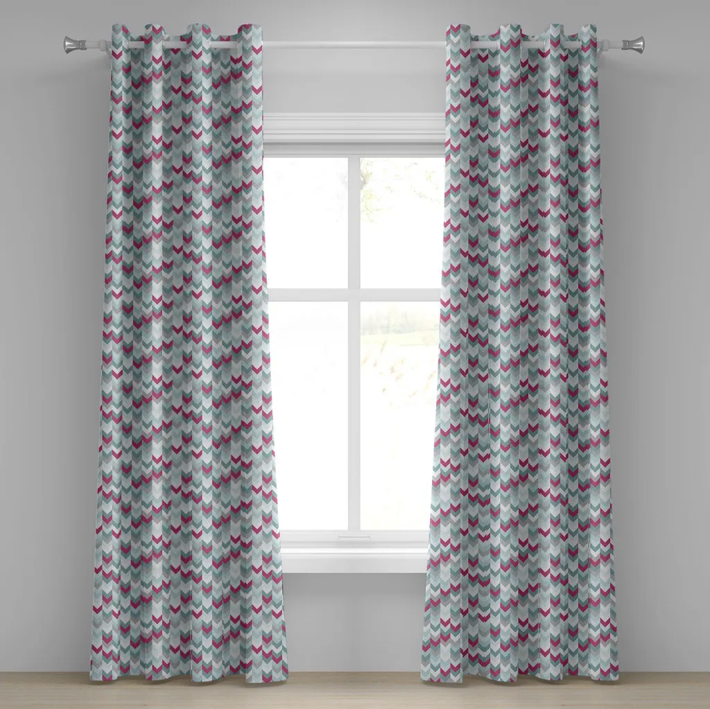 Rideau occultant chevrons ABAKUHAUS 280x245 cm motif symétrique chic