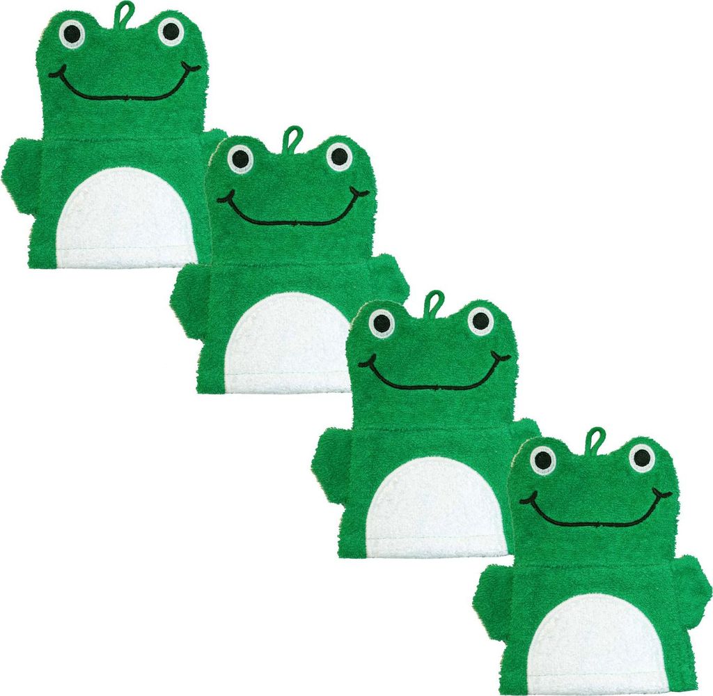 Kinder Waschhandschuhe mit tollen Tiermotiven 16x21 cm aus 100% Baumwolle