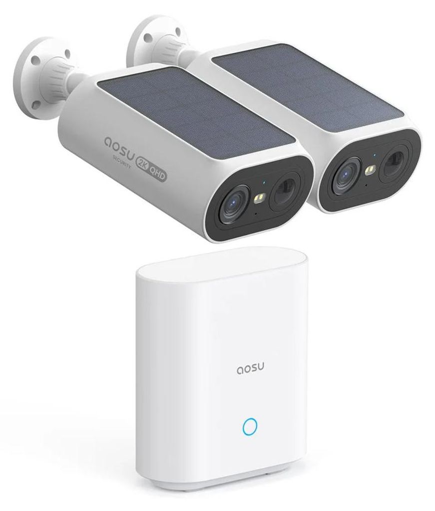Bezdrôtový kamerový systém AOSU, rozlíšenie 3 MP, solárne Obrázok produktu 