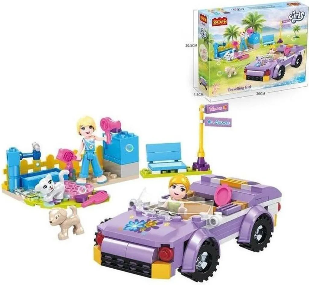 Activité créative enfant : Briques de construction pour filles 182 pcs