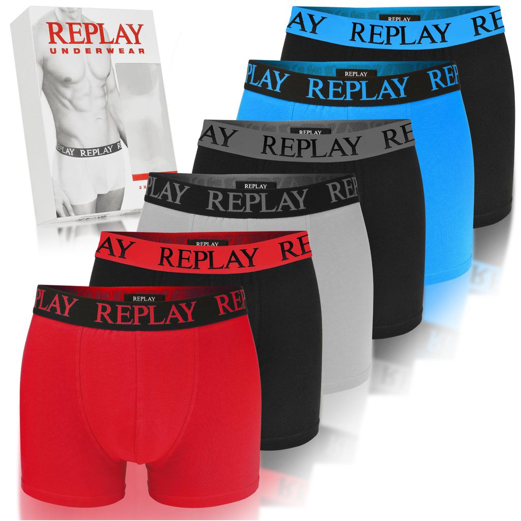 REPLAY Pánské boxerky 6 ks bavlněné spodní prádlo různé Obrázek produktu 