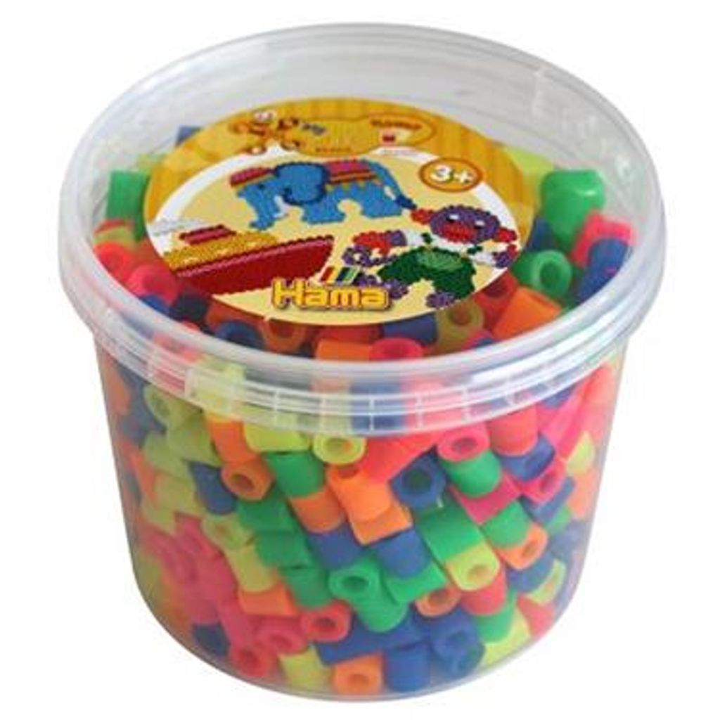 Hama® Perles à repasser Maxi - Boîte de perles Neon Mix 600 Image du produit 