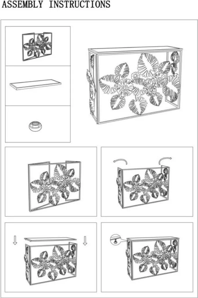 Table console design 3D pour salon - Meuble de décoration GLAM FLORIS - 11