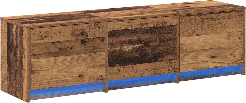vidaXL TV-Schränk mit LED Altholz 140 x 34 x 40 cm Holzwerkstoff