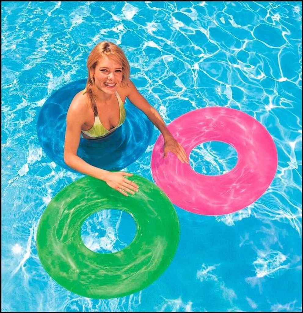 Intex transparant gekleurde zwemband-roze Produktbild 
