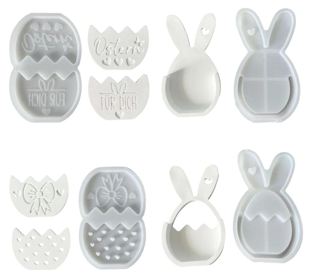 Silikon-Osterhasenform, flexible Blumenkorb-Gussform für Epoxid-Gips-Wachs, DIY-3D-Osterdekorationen und Bastelarbeiten, Geschenk