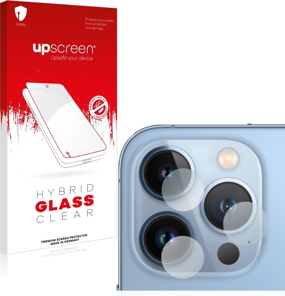 upscreen Schutzglas für Apple iPhone 13 Pro Max (NUR Kameraschutz) Schutzfolie Panzer Folie Glas Display Schutz klar