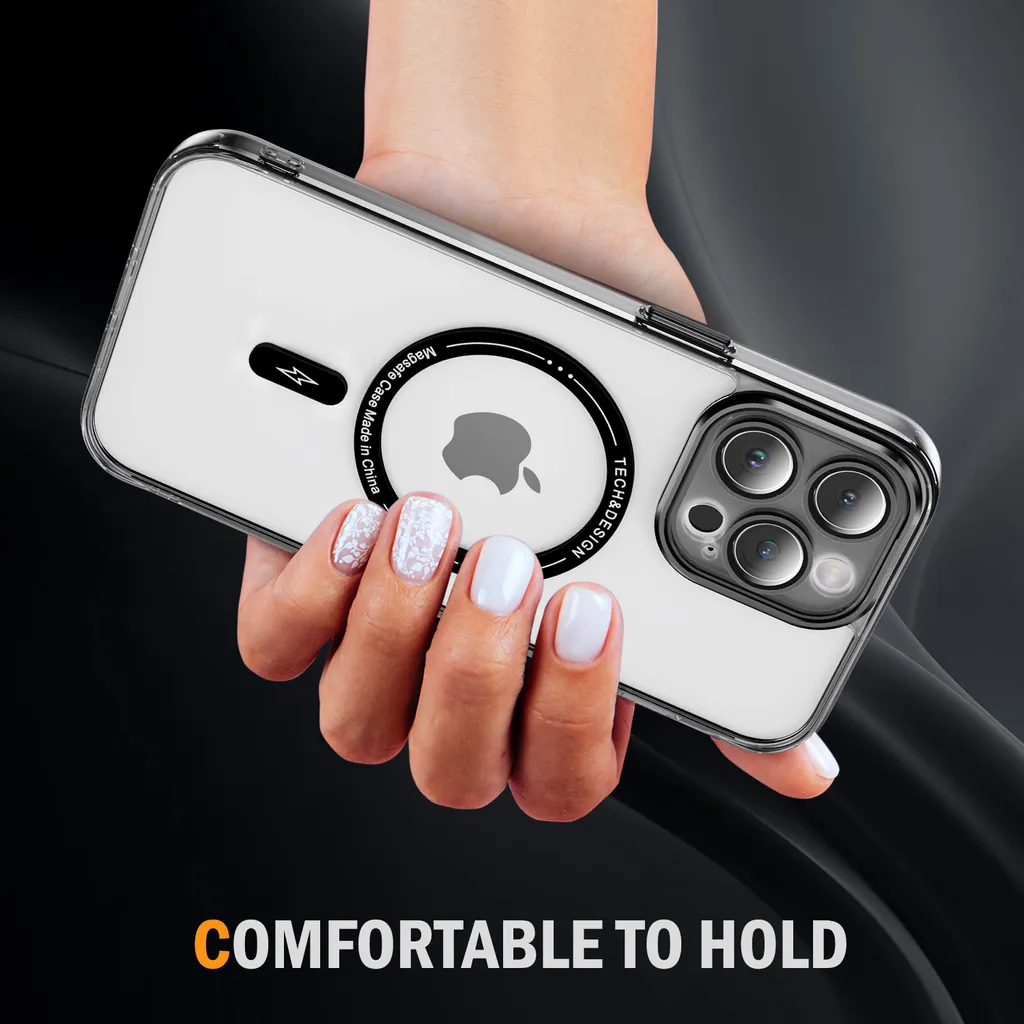 ORDA Custodia Magnetica Per IPhone 11 Pro Max | Compatibile MagSafe | Retro Opaco Traslucido | Antiurto 4 Airbag - 2