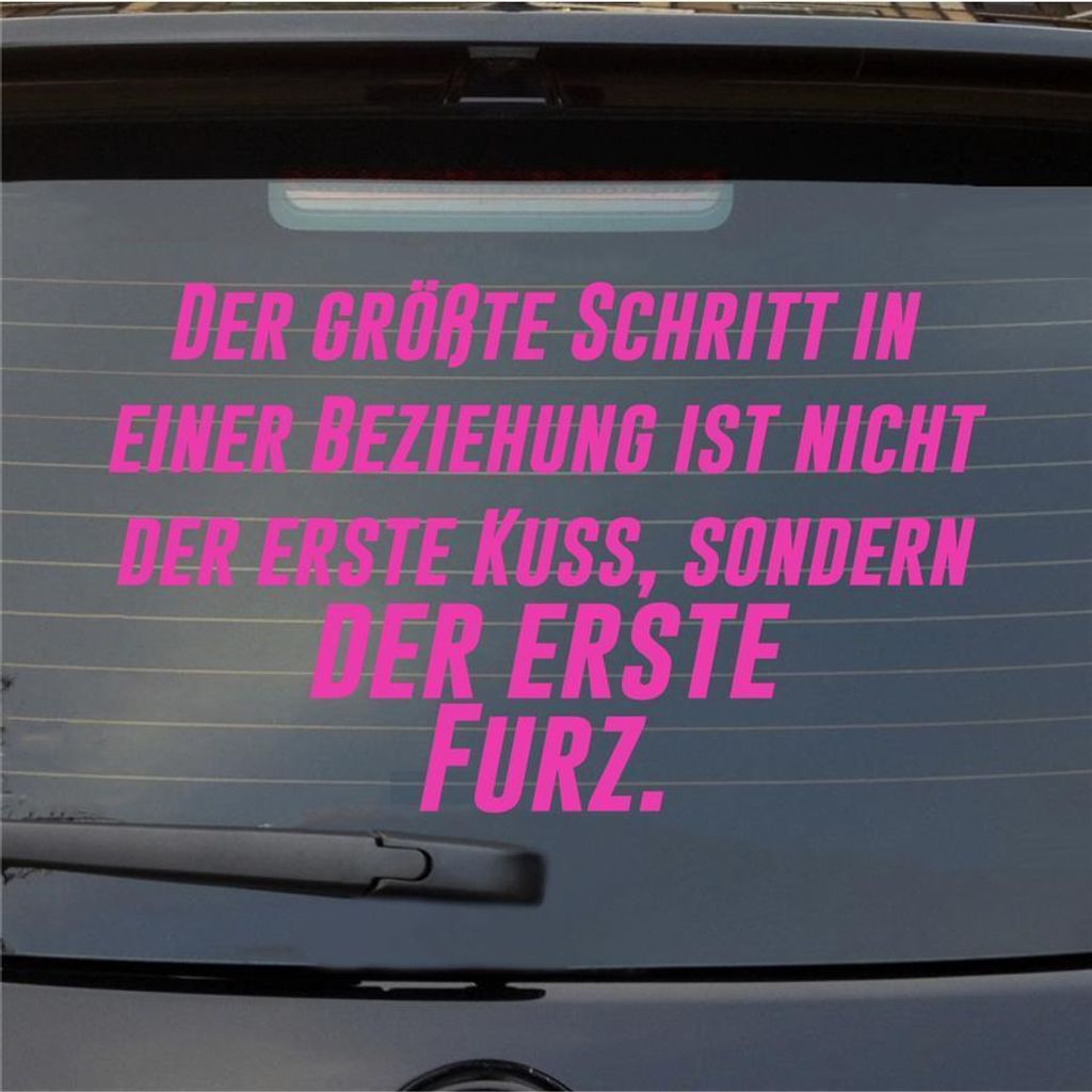 Heckscheibenaufkleber Der größte Schritt in Beziehung nicht Produktbild 