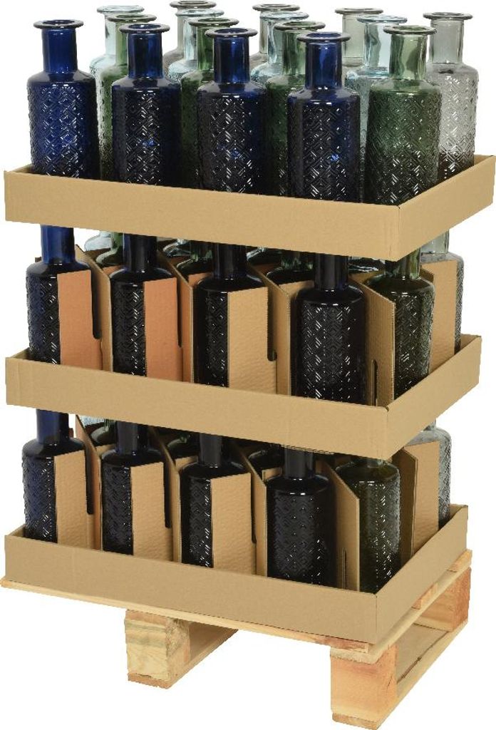 Vase aus recyceltem Glas d9h28 cm a4 Weihnachten KSD