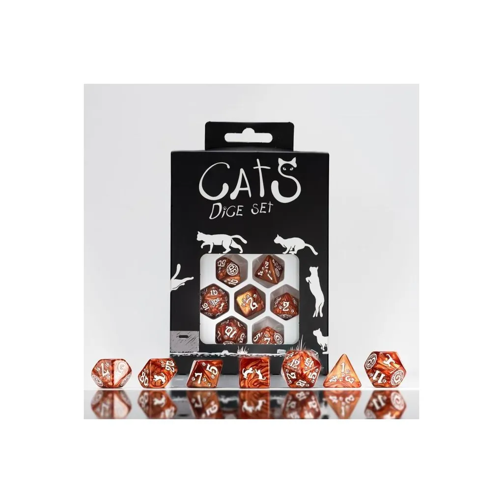 Figurine de Chat Dice Cats Muffin Blanc et Caramel pour Collectionneur