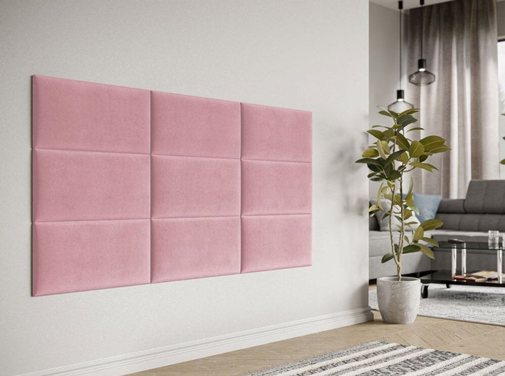 Čalouněný nástěnný panel 60x30 PAG - růžová Obrázek produktu 