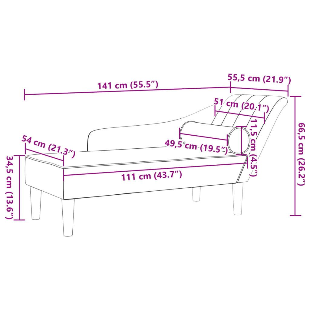 vidaXL Chaiselongue mit Kissen Schwarz Samt Produktbild 2