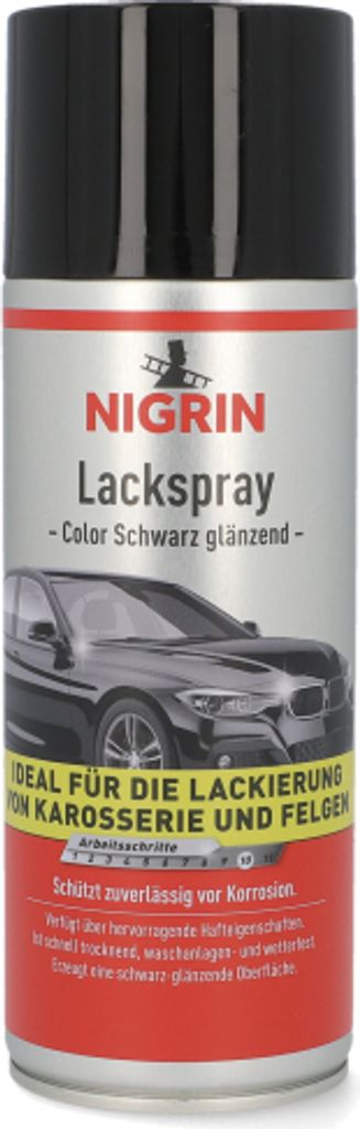NIGRIN Lack-Spray Color schwarz glänzend 400ml
