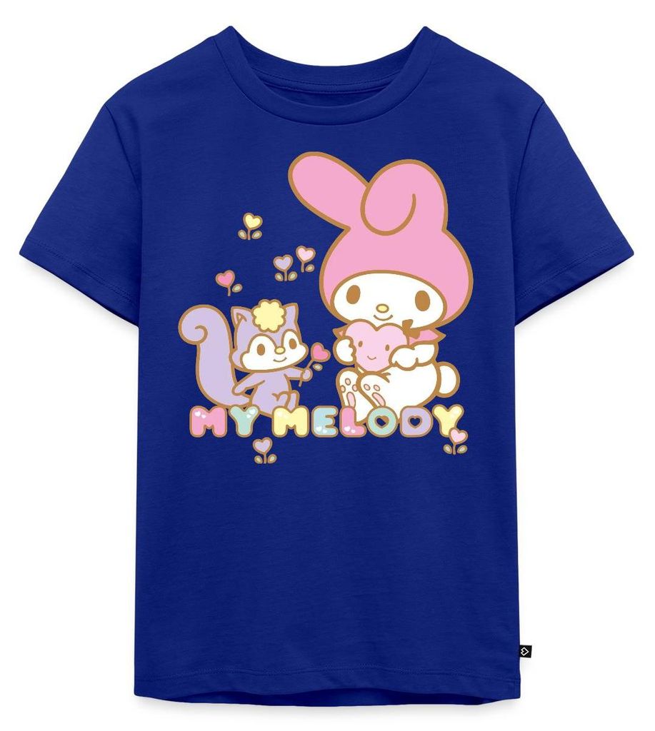 Spreadshirt My Melody Pflückt Mit Risu Herzblümchen Kinder Premium T-Shirt, 122/128 (6 Jahre), Royalblau