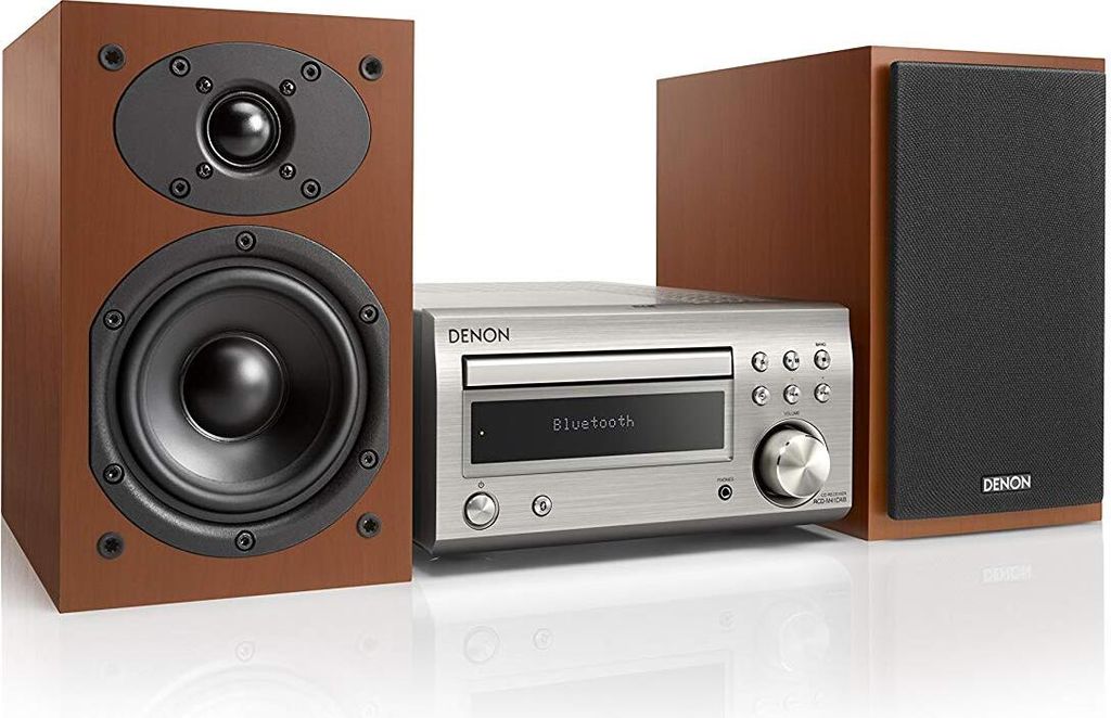Denon D-M41DAB silber/kirsch HiFi-System mit CD und Bluetooth
