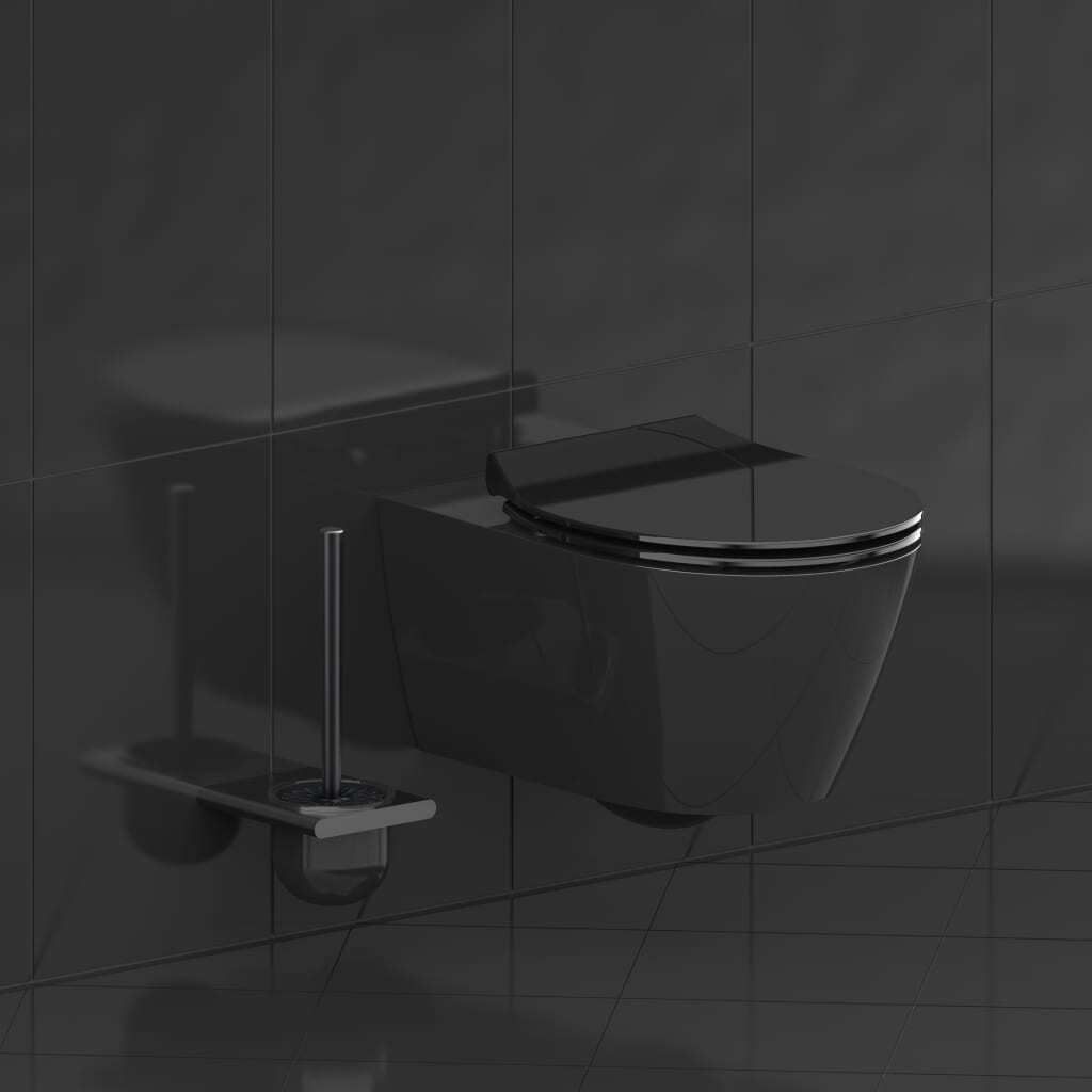 SCHÜTTE Duroplast SLIM WC sedátko s měkkým zavíráním černé, Obrázek produktu 12