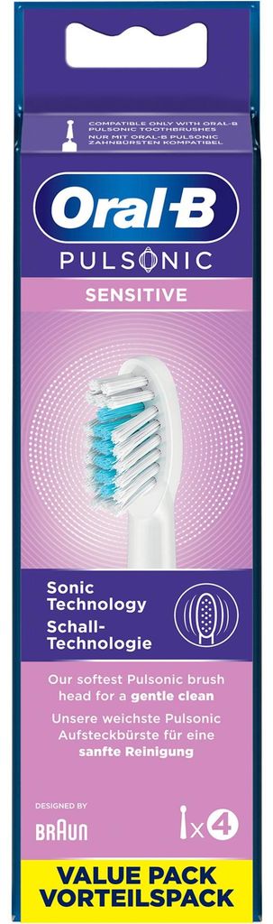 Oral-B Pulsonic Sensitive , 4 szt., Biały, 3 mies., Oral-B, Zdjęcie produktu 
