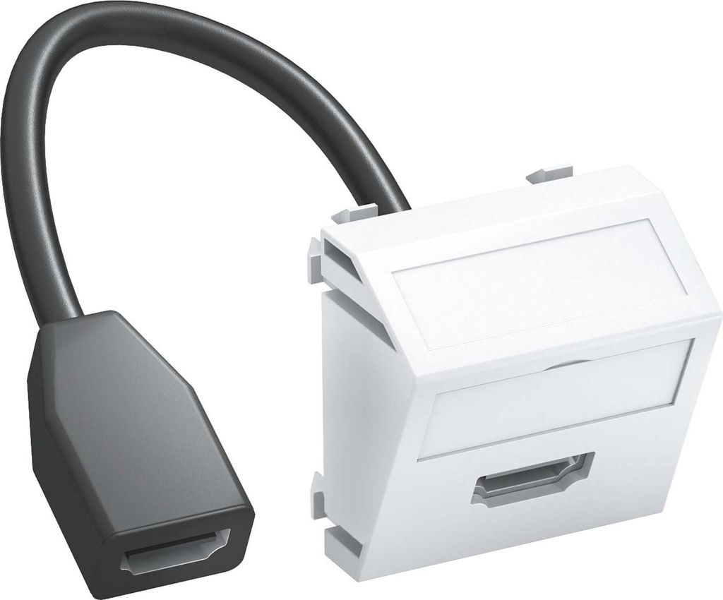 OBO MTS-HD F RW1 Multimediaträger HDMI m Kabel Buchse-Buchse 45x45mm rws 6104838