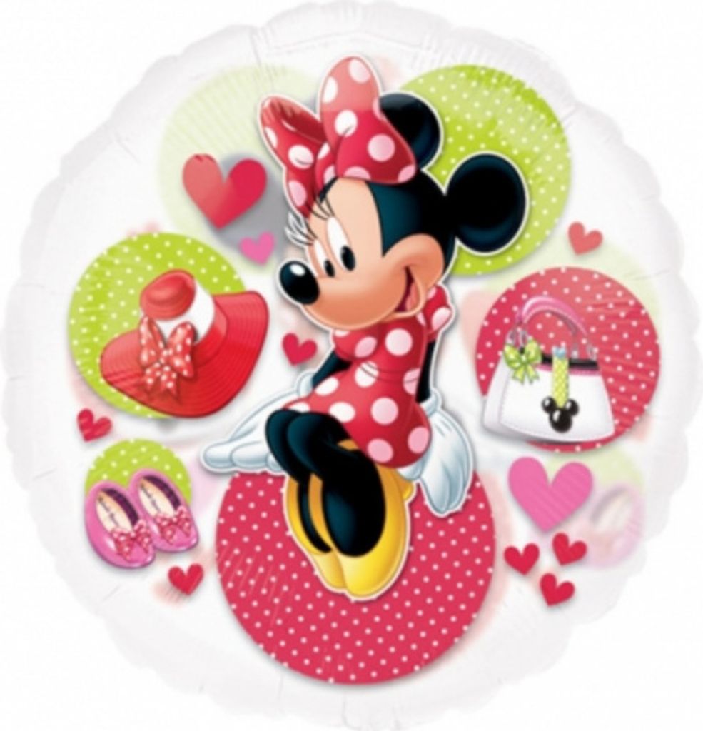 Minnie Maus Folienballon durchsichtig