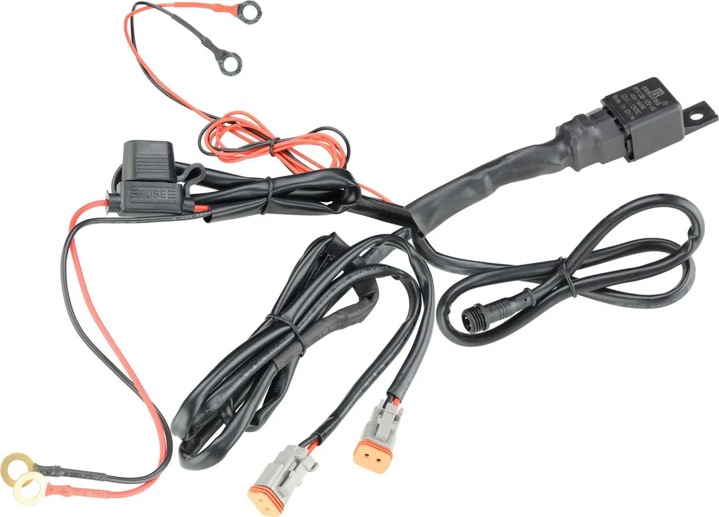 Kit Câblage Interphone Noir pour Installation Feux de Brouillard Moto