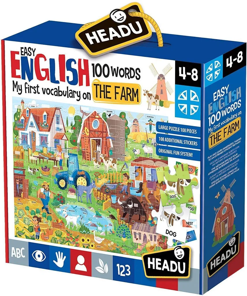 Apprendre l'Anglais en s'Amusant : Headu Easy English 100 Words Farm
