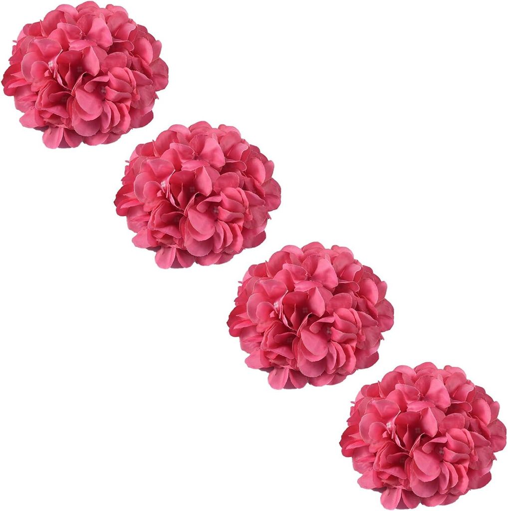 Set mit 4 eleganten Gardinenhaltern mit künstlichen Blumen für die Heim- und Hochzeitsdekoration