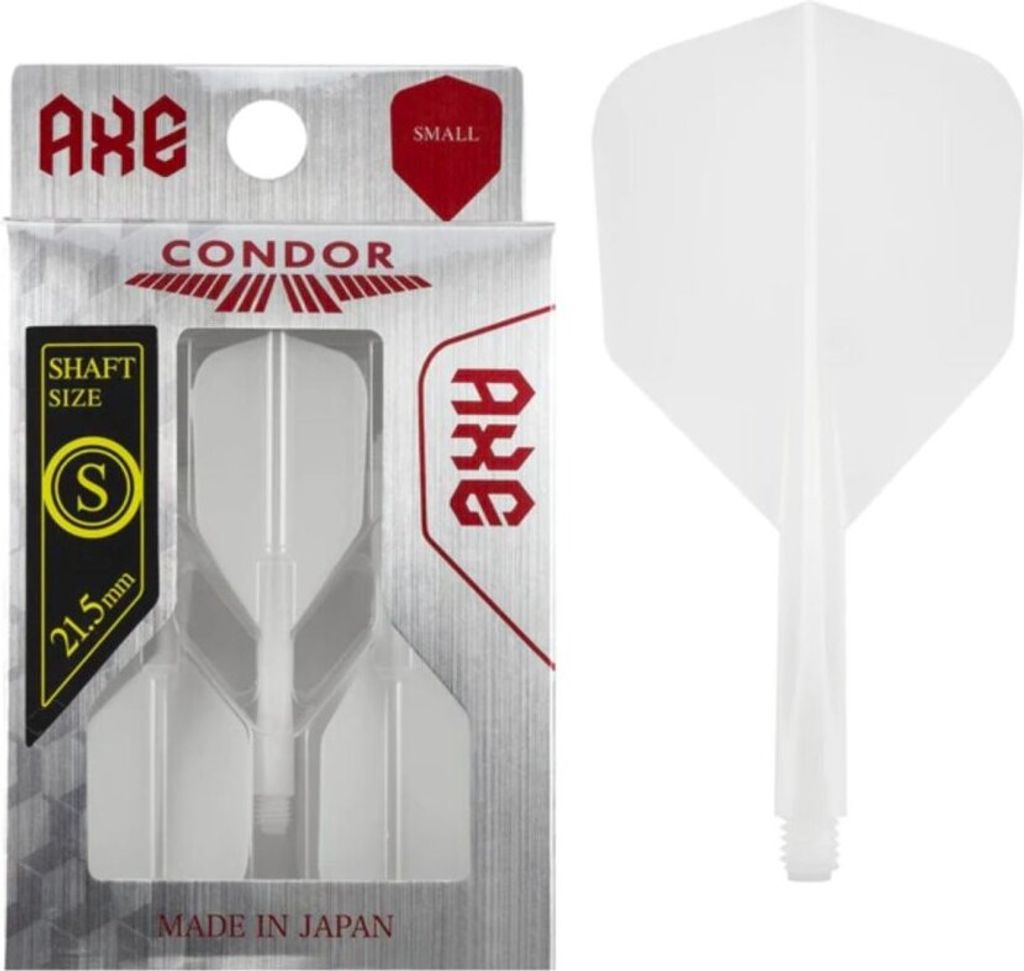 Condor Axe Small Dart Flights - White Short 21,5mm