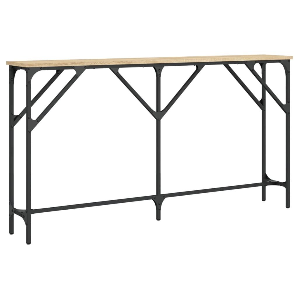 vidaXL Konzolový stolík Sonoma dub 140x23x75 cm materiál na Obrázok produktu 