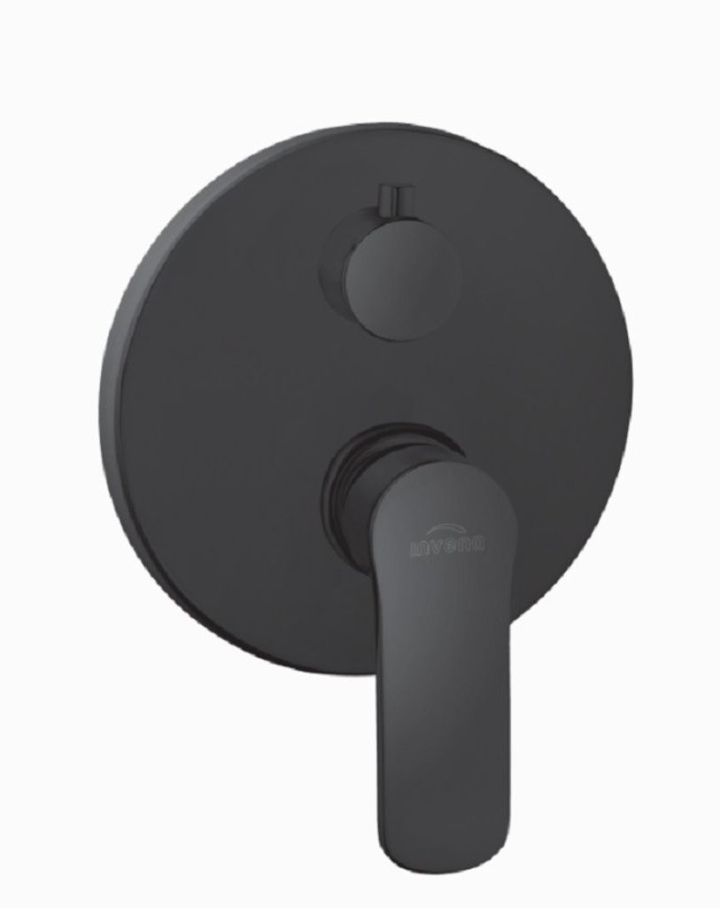 BADLAND Unterputz Badewannenarmatur 2 - Funktionen Siros Schwarz Rund