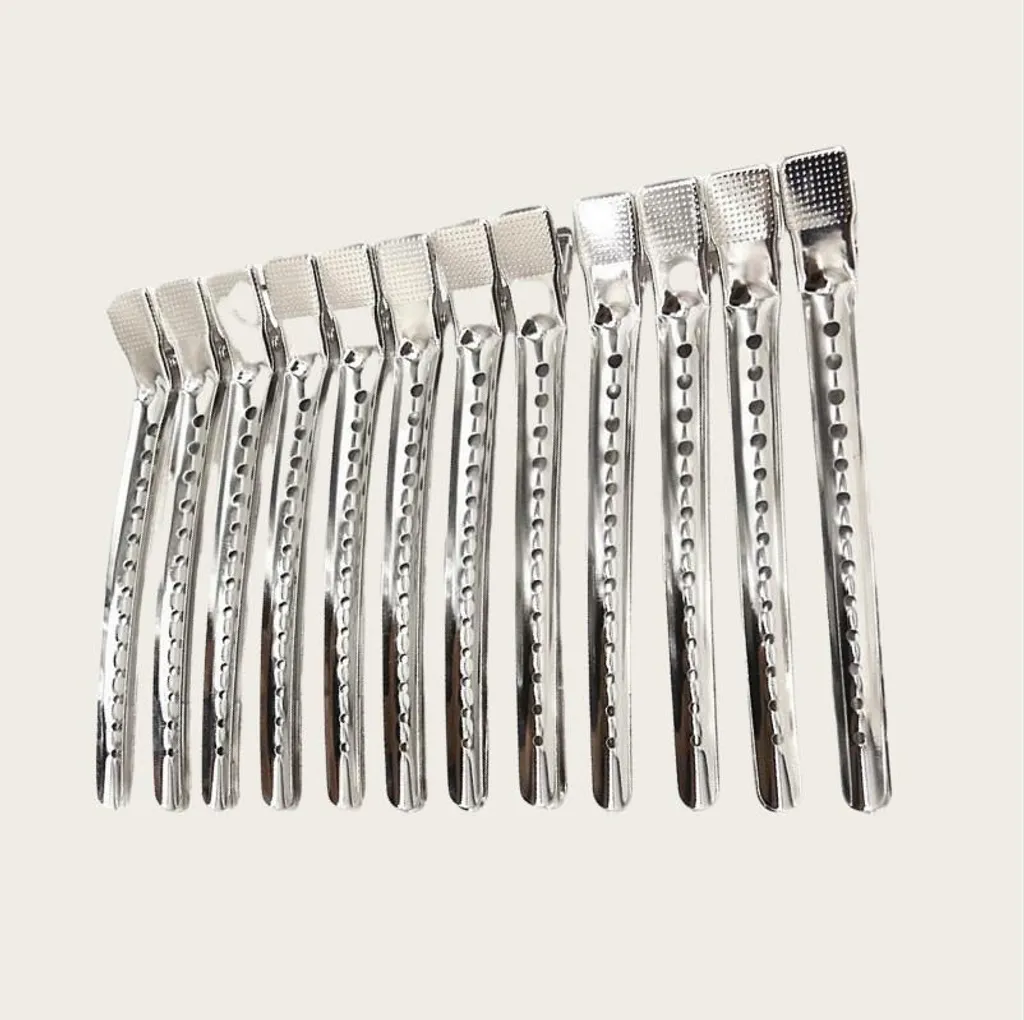 INF Fermagli per capelli in alluminio da 12 pezzi D'argento L - 2