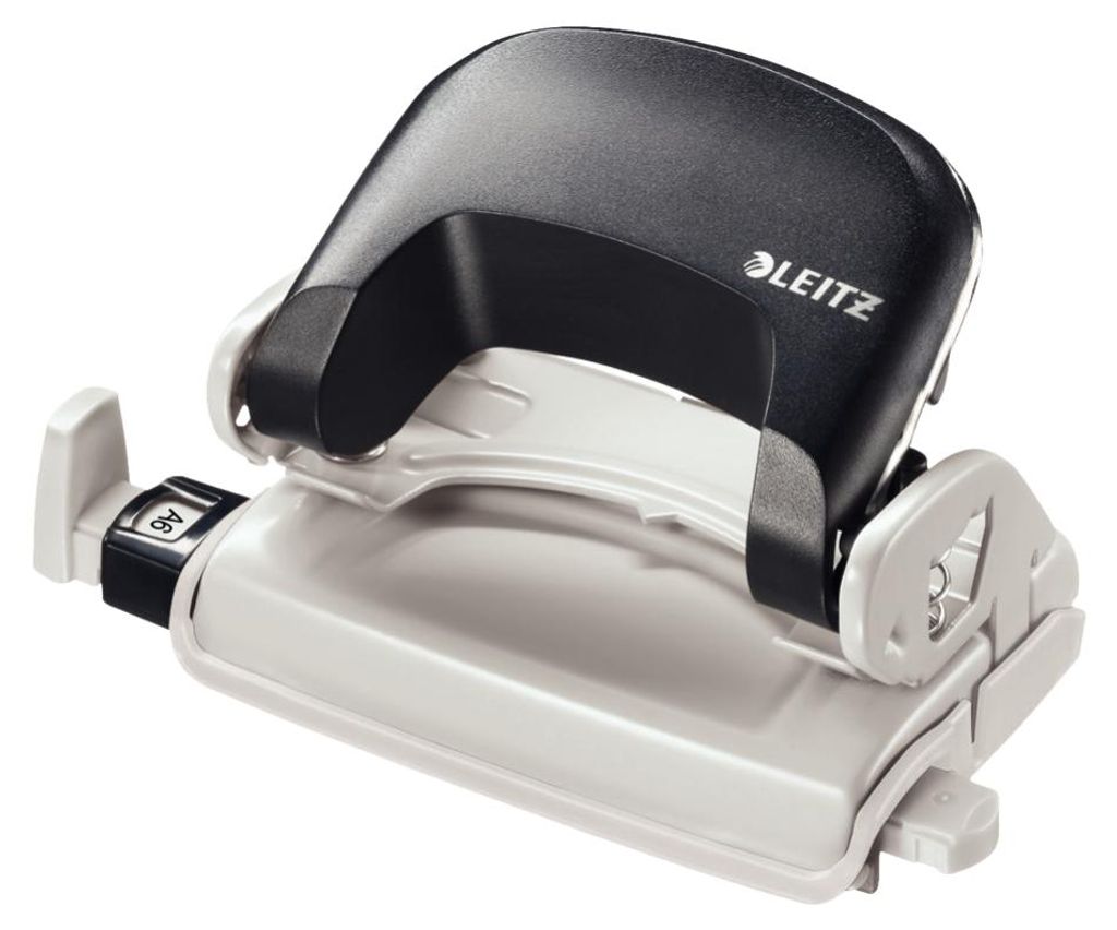 Leitz Locher Nexxt klein schwarz, 10 Blätter, Schwarz, Produktbild 