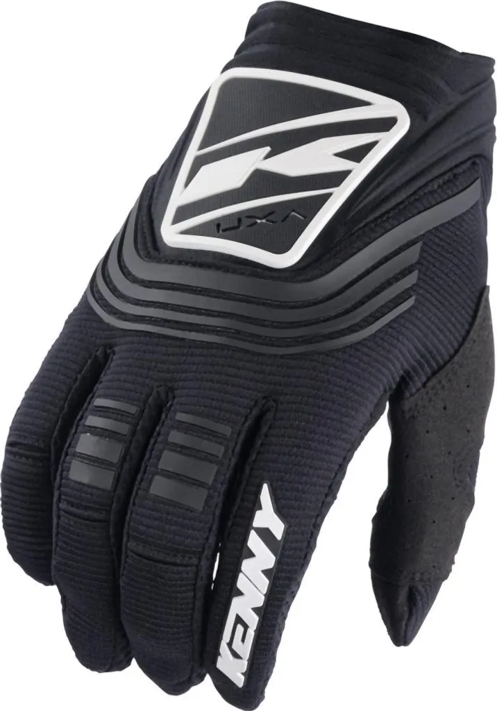 Kenny Racing Titanium Guanti Moto Cross Enduro S - Nero/Bianco Racing